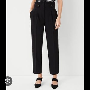 ISO Ann Taylor high waist paper bag pant.  SIZE 10 in BLACK.